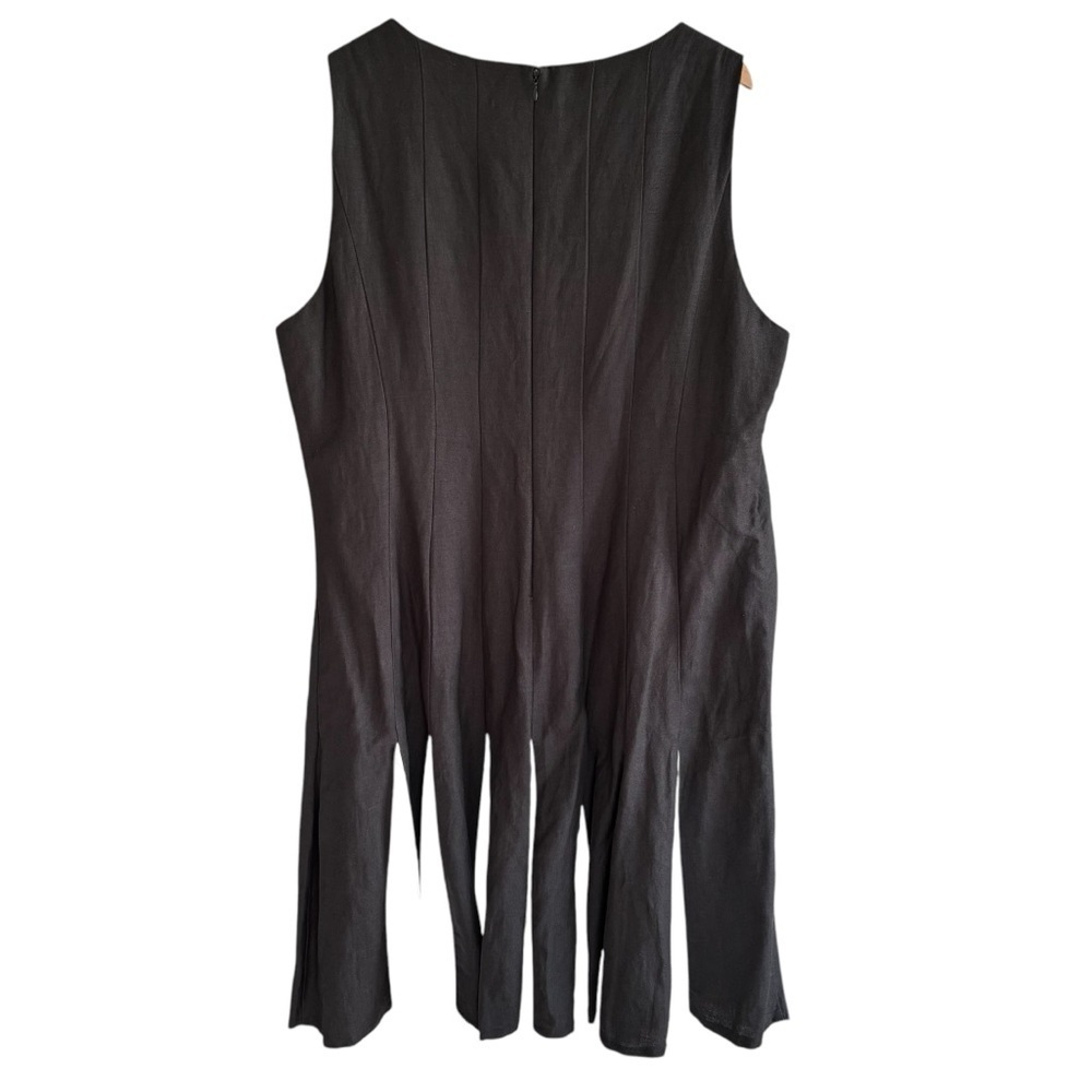 Pleated Sleeveless Midi Dress Lined Size 20 Classic Minimalist Timeless Chic - Picture 7 of 15